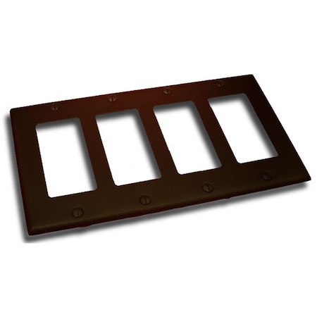 Residential Essentials Quadruple Rocker Switch Plate- Venetian Bronze 10843VB